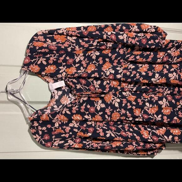 West of Melrose Boho Flowy Blouse  Tiered with buttons Large - Picture 2 of 11